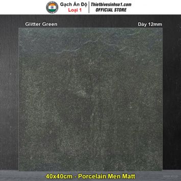 Gạch 40x40 Ấn Độ Glitter Green Ghi Xanh