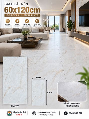 Gạch 60x120 Ấn Độ 612AW