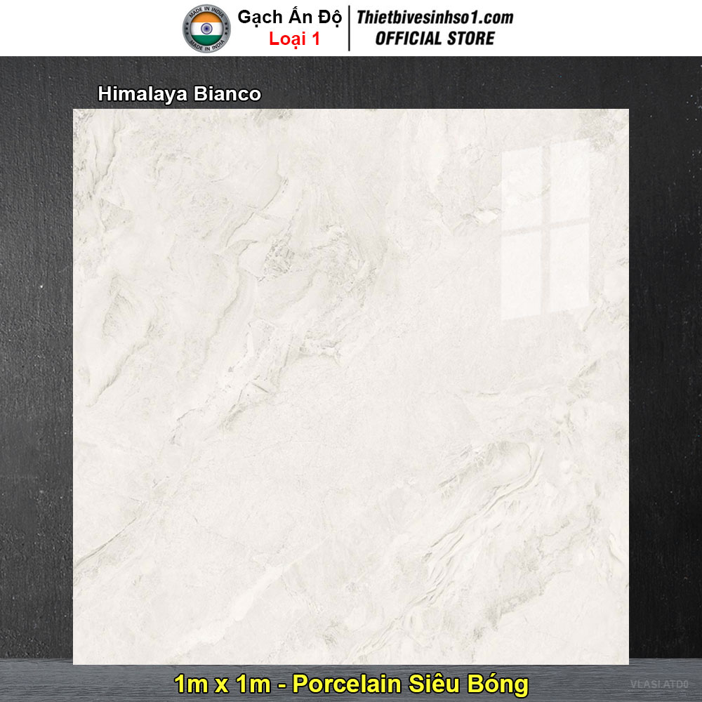 Gạch 1m x 1m Ấn Độ Himalaya Bianco