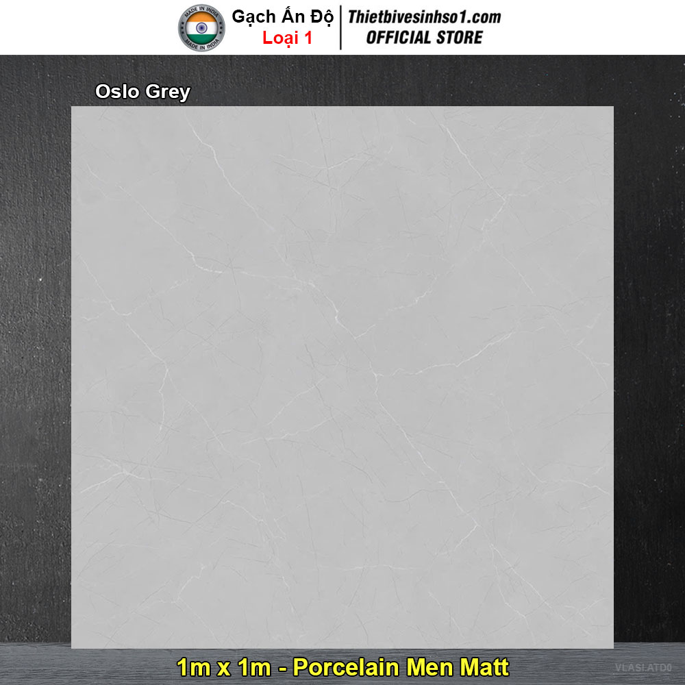 Gạch 1m x 1m Ấn Độ Oslo Grey