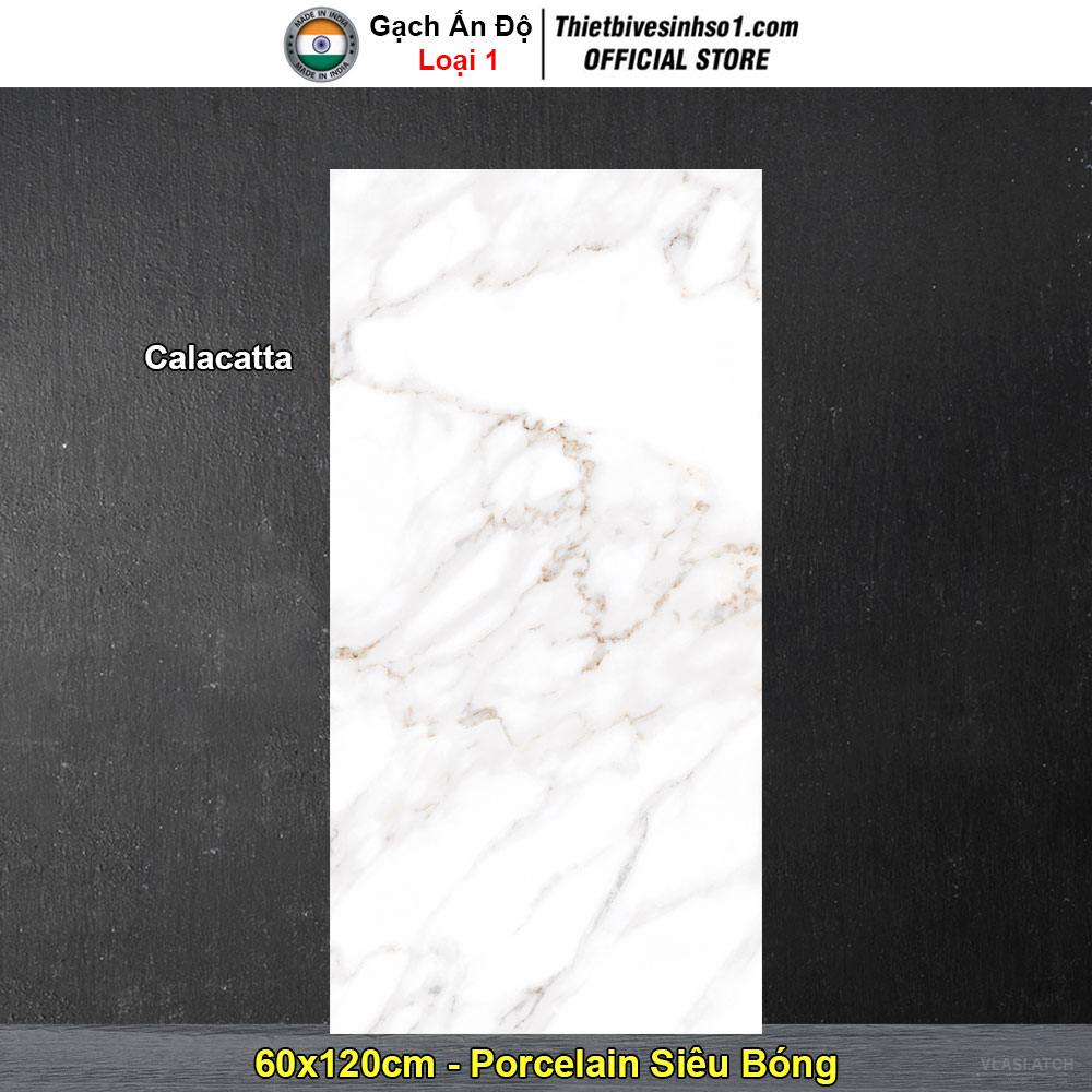 Gạch 60x120 Ấn Độ Calacatta