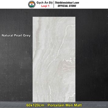 Gạch 60x120 Ấn Độ Natural Pearl Grey
