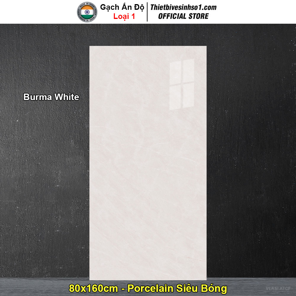 Gạch 80x160 Ấn Độ Burma White