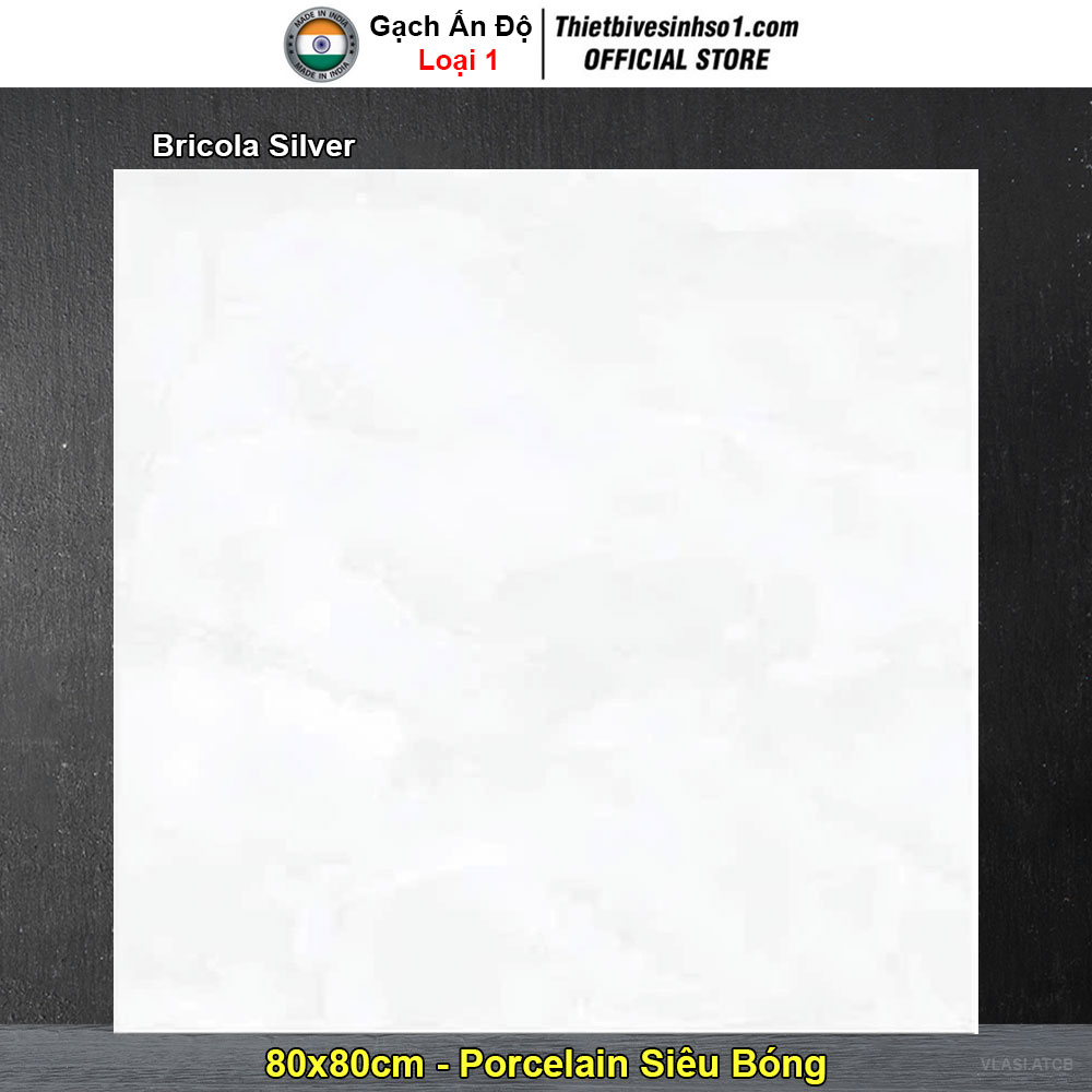 Gạch 80x80 Ấn Độ Bricola Silver