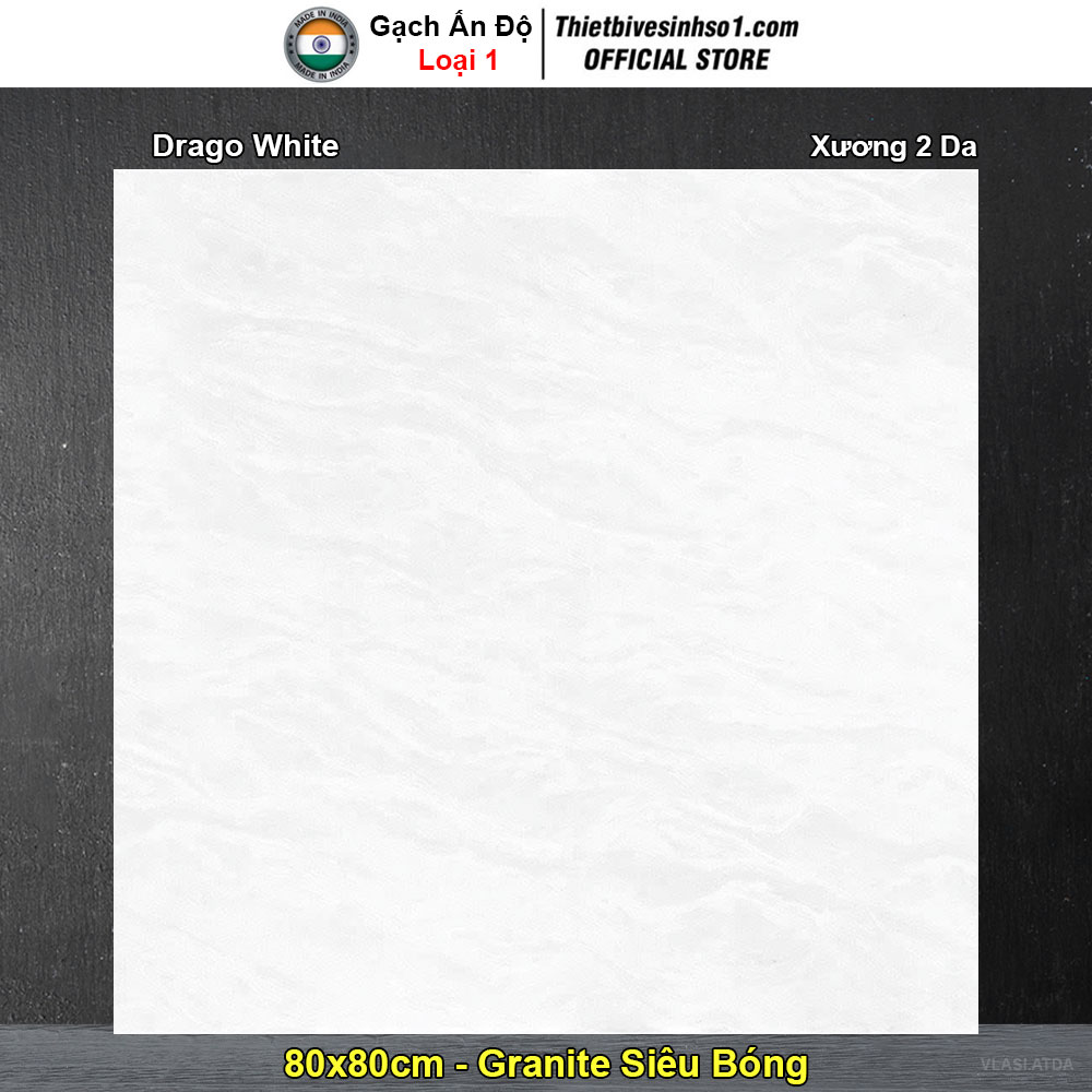 Gạch 80x80 Ấn Độ Drago White