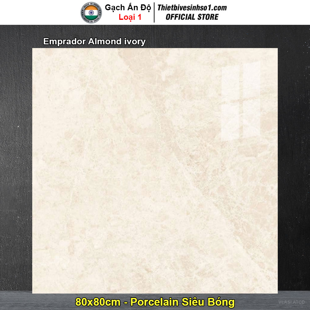 Gạch 80x80 Ấn Độ Emprador Almond ivory
