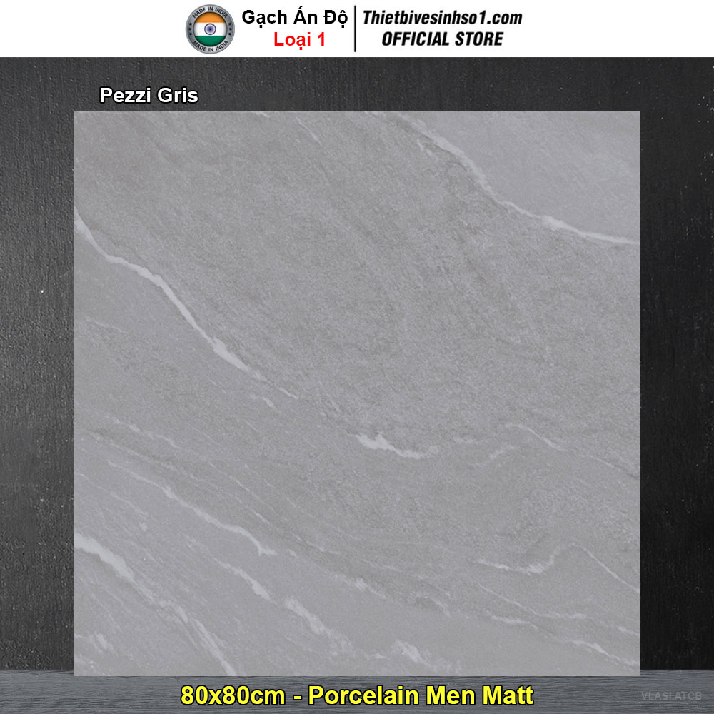 Gạch 80x80 Ấn Độ Pezzi Gris