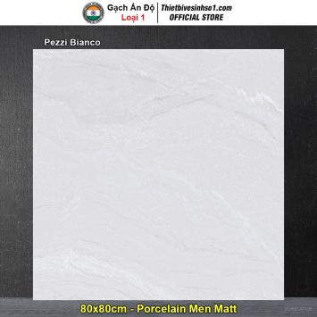 Gạch 80x80 Ấn Độ Pezzi Bianco