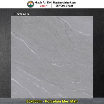 Gạch 80x80 Ấn Độ Pezzi Gris