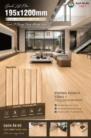 Gạch Giả Gỗ 20x120 Ấn Độ Base 5013