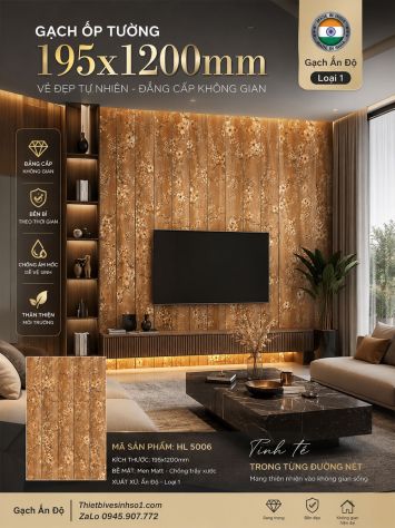 Gạch Giả Gỗ 20x120 Ấn Độ HL 5006
