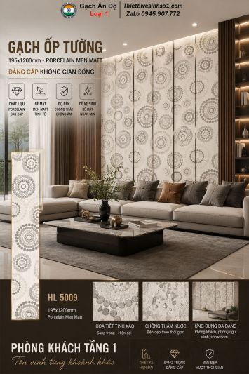 Gạch Giả Gỗ 20x120 Ấn Độ HL 5009