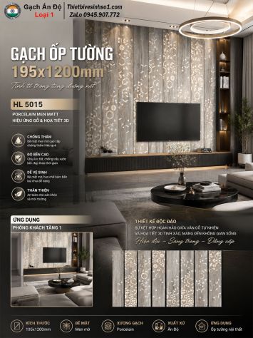 Gạch Giả Gỗ 20x120 Ấn Độ HL 5015