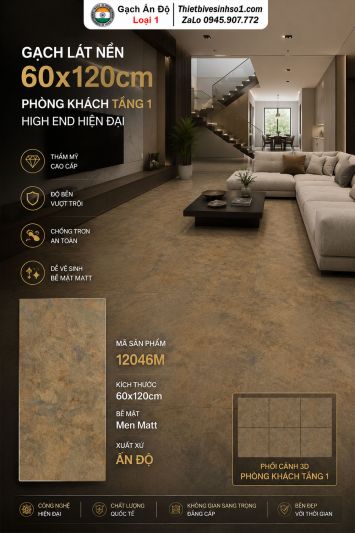Gạch 60x120 Ấn Độ 12046M
