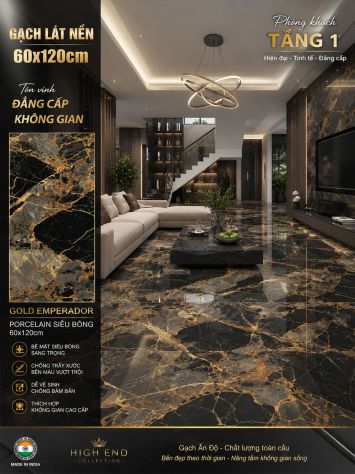 Gạch 60x120 Ấn Độ Gold Emperador