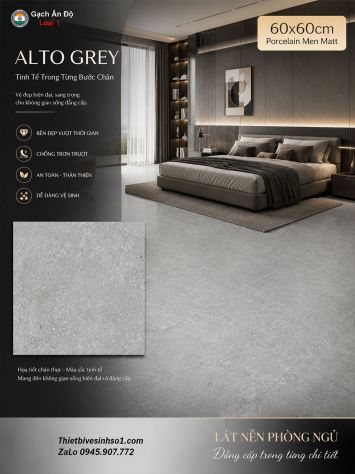 Gạch 60x60 Ấn Độ Alto Grey