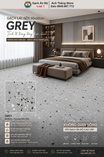 Gạch 60x60 Ấn Độ Grey