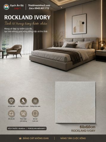 Gạch 60x60 Ấn Độ Rockland ivory