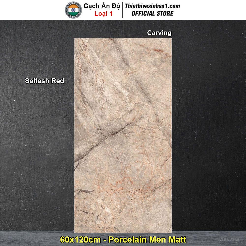 Gạch 60x120 Ấn Độ Saltash Red