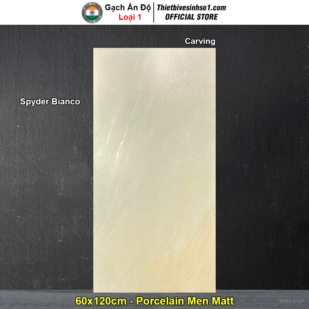 Gạch 60x120 Ấn Độ Spyder Bianco