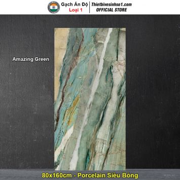 Gạch 80x160 Ấn Độ Amazing Green