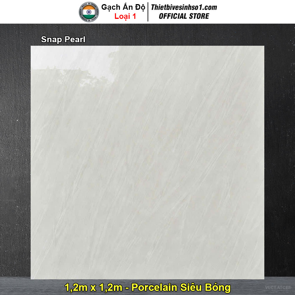Gạch 1,2m x 1,2m Ấn Độ Snap Pearl