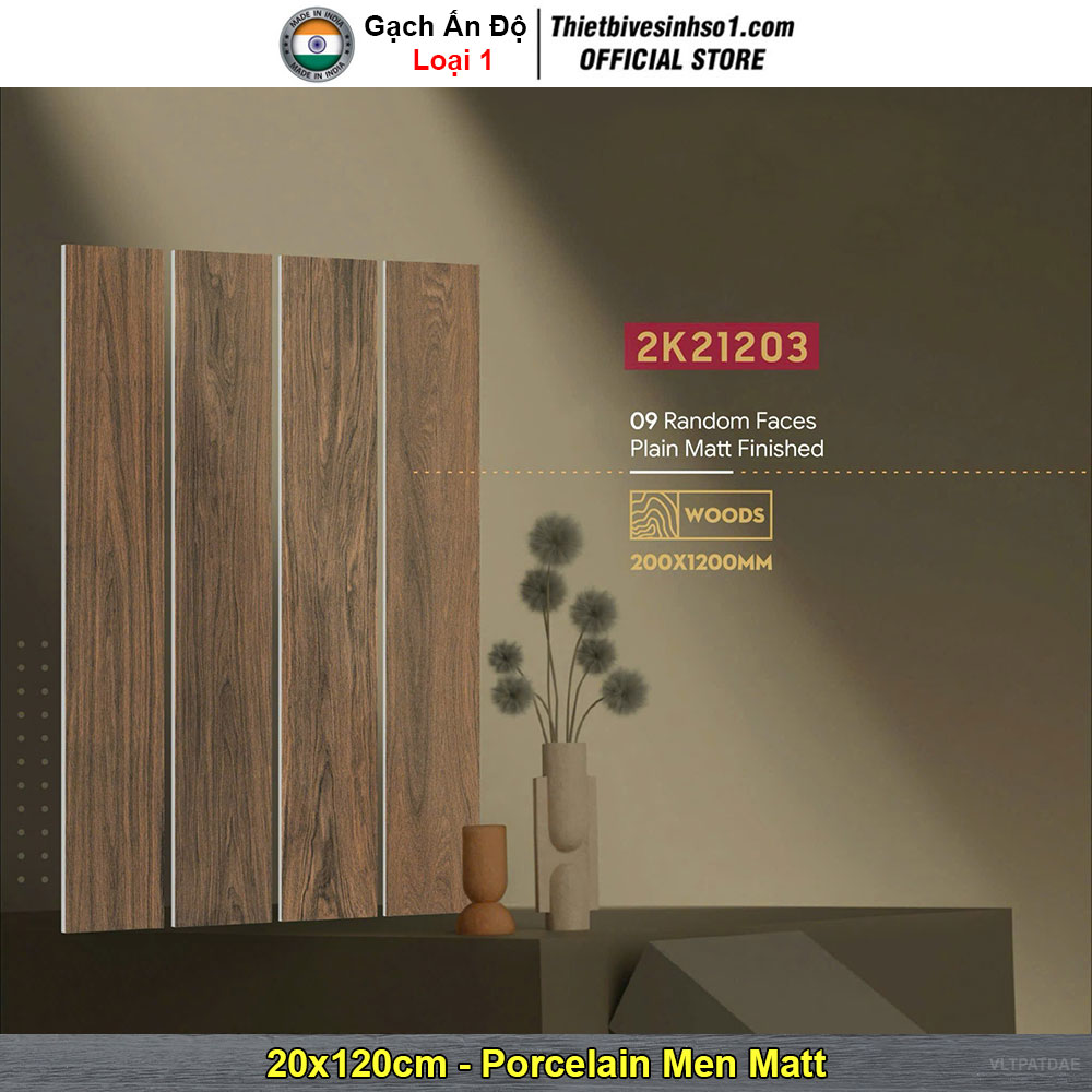 Gạch Giả Gỗ 20x120 Ấn Độ 2K21203