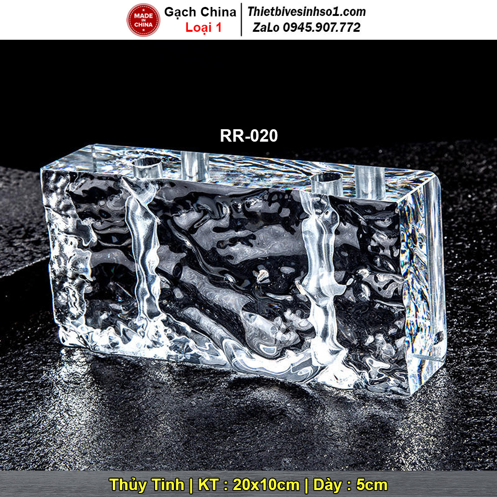 Gạch Kính Đặc Đục Lỗ 10x20 RR-020 Gạch Kính Đặc Đục Lỗ 10x20 RR-020