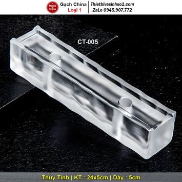 Gạch Kính Đặc Đục Lỗ 5x24 CT-005