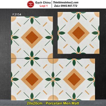 Gạch Bông Men 20x20 Trung Quốc F2154