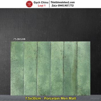 Gạch Thẻ 7,5x30 Giả Cổ Trang Trí Trung Quốc 7536G06