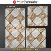Gạch 30x30 Caro Vân Đá Nâu Khắc Kim TH3300131