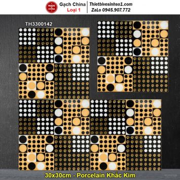 Gạch 30x30 Chấm Bi Khắc Kim TH3300142