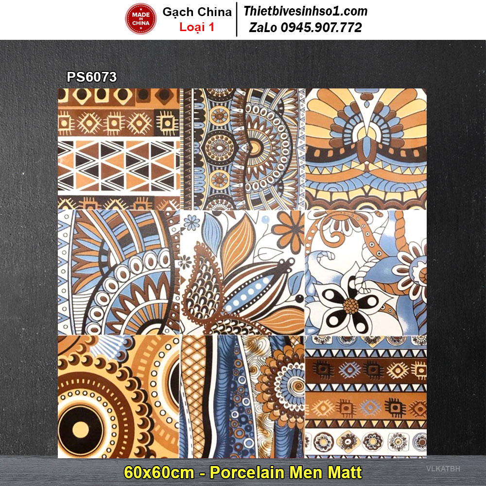 Gạch Bông 60x60 Trung Quốc PS6073 Gạch Bông 60x60 Trung Quốc PS6073