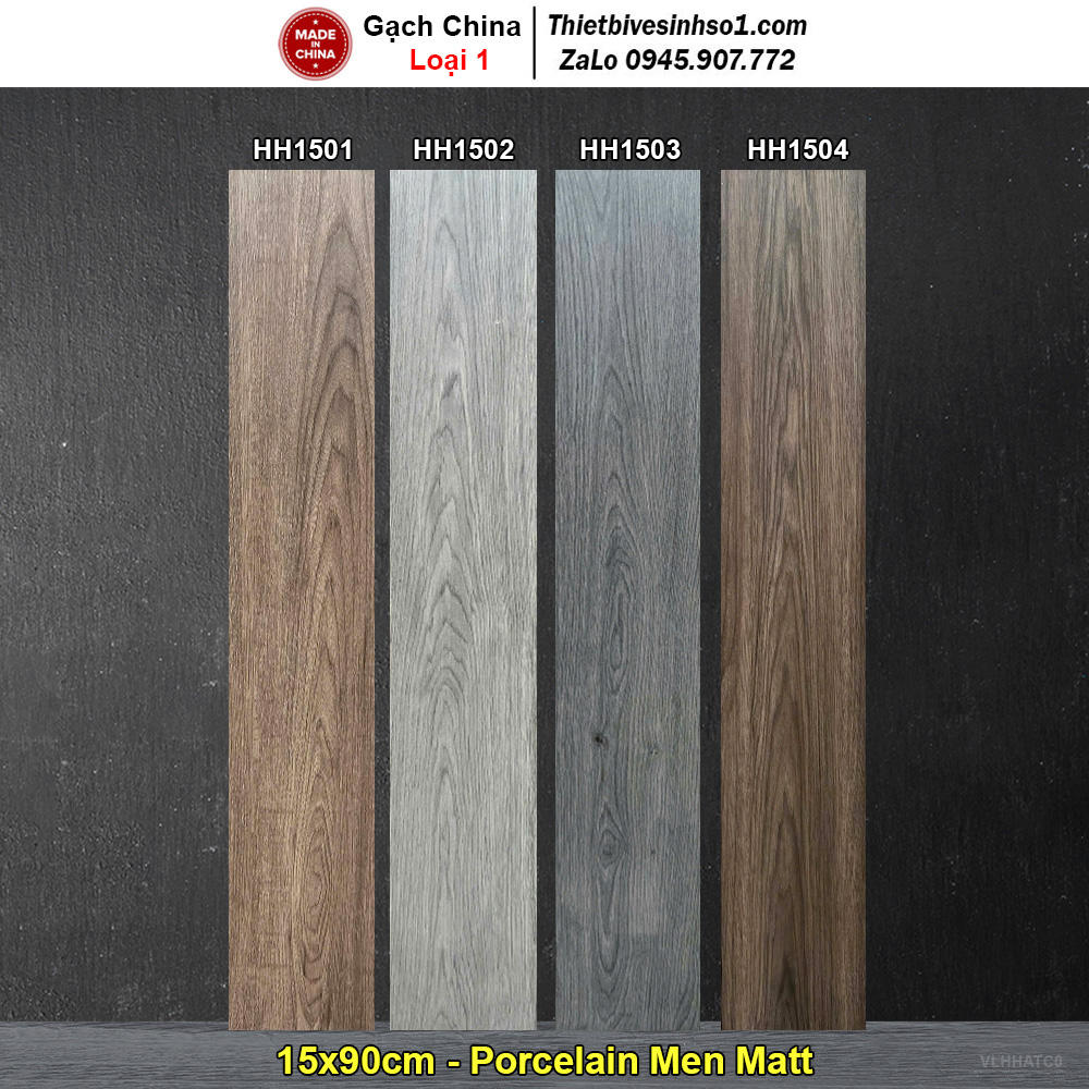 Gạch Lát Giả Gỗ 15x90 Trung Quốc HH1501-HH1502-HH1503-HH1504