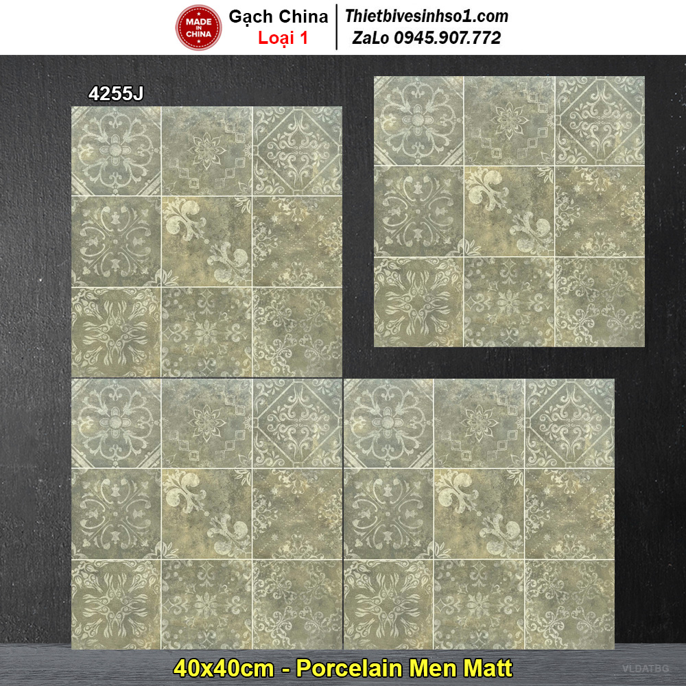 Gạch Bông Men 40x40 Trung Quốc 4255J
