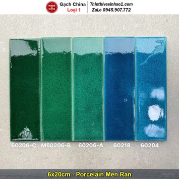 Bộ Gạch Thẻ 6x20 Men Rạn
