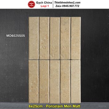 Gạch Thẻ 6x25 Giả Cổ Trang Trí Trung Quốc MD6025S05