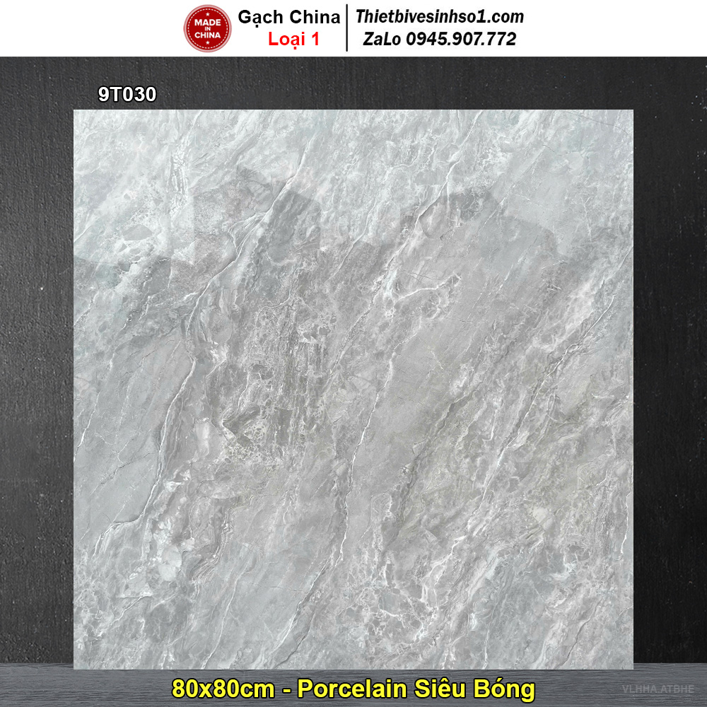 Gạch 80x80 Trung Quốc 9T030 Vân Ghi Xám