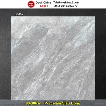 Gạch 80x80 Trung Quốc 88J02 Vân Ghi Xám
