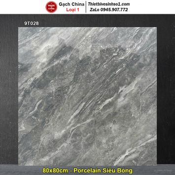 Gạch 80x80 Trung Quốc 9T028 Vân Đá Ghi