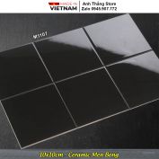 Gạch Thẻ Vuông Đen Bóng Phẳng 10x10cm M1107