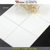 Gạch Thẻ Vuông Trắng Mờ Phẳng 10x10cm M1100Y