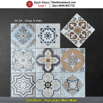 Gạch Bông Men 20x20 Trung Quốc DC36