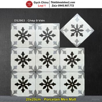 Gạch Bông Men 20x20 Trung Quốc DS2903