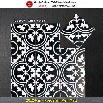 Gạch Bông Men 20x20 Trung Quốc DS2907
