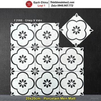 Gạch Bông Men 20x20 Trung Quốc F2086