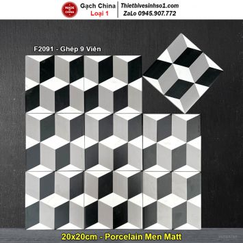Gạch Bông Men 20x20 Trung Quốc F2091