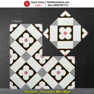 Gạch Bông Men 30x30 Trung Quốc F30312