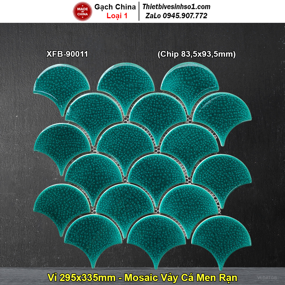 Gạch Mosaic Gốm Vảy Cá XFB-90011